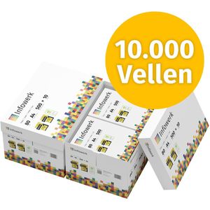 Infowerk Printerpapier kopieerpapier 10000 vellen 20 x 500 A4 80g premium wit PEFC-gecertificeerd
