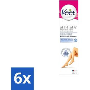 6 x Veet Ontharingscrème Pure Normale Huid 100 ml - Ontharingscrème - Veet - Gladde Huid - Zachte Huid - Ontharen Benen