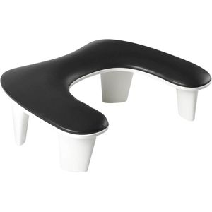 Guardian Beauty Nagelarmsteun - Opvouwbare U-vormige - Leren - Handkussen - Zwart - Nagelstylisten en Salons