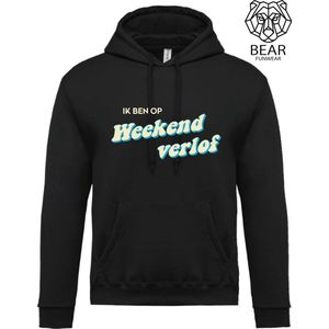 Ik ben op weekend verlof | Fun hoodie | Grappige hoodie | Maat L