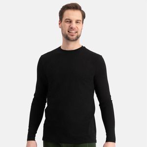 Comfortabel & Zijdezacht Bamboo Basics Merino-Bamboe T-shirt lange mouw Tyson – Zwart - M
