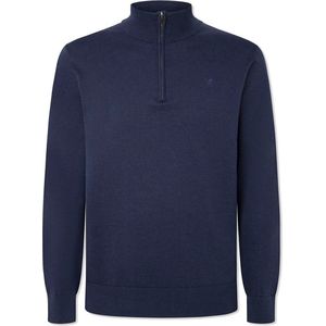 Hackett Hm703084 Halve Rits Sweater Blauw L Man