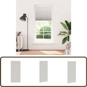vidaXL Plissé Rolgordijn - 85x200 cm - Lichtgrijs - Polyester Plisségordijn - Raamdecoratie - Licht Grijs - Rolluik - Privacy