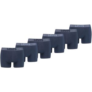 Levi's Boxershorts - Melange WB Organic Cotton - 6-pack heren boxershorts - Mood Indigo - Maat S