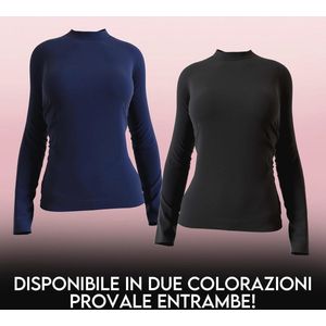 Dames Turtleneck Trui Zwart Lange Mouw Katoen Warm Slank Fit Comfortabel Winter