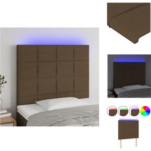vidaXL Hoofdeind - LED-hoofdbord - Hoofdeinden - Afmeting- 80 x 5 x 118/128 cm - Duurzaam materiaal - Bedonderdeel