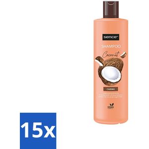 15 x Sence - Coconut - Shampoo - Verzorgend - 400 ml - Voordeelverpakking - Sence Coconut Shampoo - Kokos Shampoo - Droog Haar Shampoo - Beschadigd Haar Shampoo - Gezond Haar