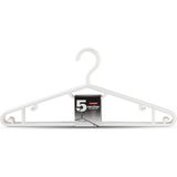 20x stuks kunststof kledinghangers in het wit 40 cm - Kledingkast organiseren - Kleerhangers/kledinghangers