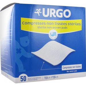 Urgo Steriele Swabs 7,5 x 7,5 cm 50 Verpakkingen van 2 Non-Woven Swabs