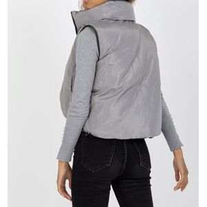 VEST/ Dubbelzijdig donker groen/grijs vest Kali (S)