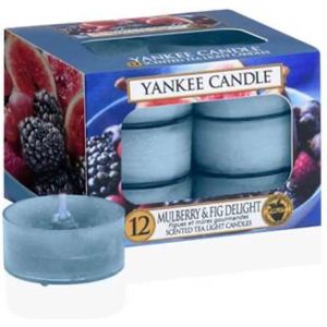 Yankee Candle waxinelichtjes - Mulberry & Fig Delight - 12 stuks