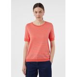 comma - T-shirt - Gestreept - Zacht Jersey - Korte Mouwen