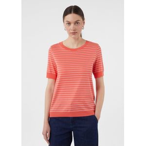 comma - T-shirt - Gestreept - Zacht Jersey - Korte Mouwen