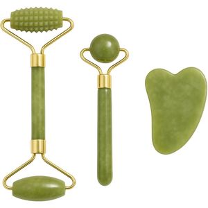 Adore Maison | Jade Roller & Gua Sha Set – 3-delig – Gezichtsmassage & Huidverzorging