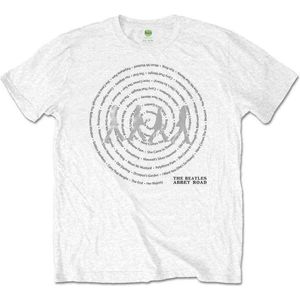 The Beatles - Abbey Road Songs Swirl Heren T-shirt - XL - Wit