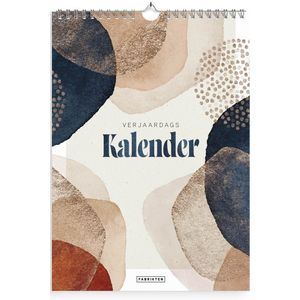 Fabrikten Verjaardagskalender - Artsy - Donkerblauw/Steenrood/Goud - A4