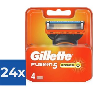Gillette Fusion5 Power Navulmesjes Voor Mannen 4 stuks - Voordeelverpakking 24 stuks