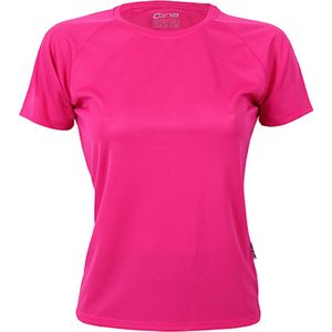 Damessportshirt 'Tech Tee' met korte mouwen Magenta - XS