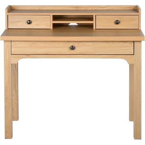 Hoekbureau Scandinavisch Moderne Stijl Laptopbureau Eiken MDF Opberghouder 100x50x90 cm Hoekbureau