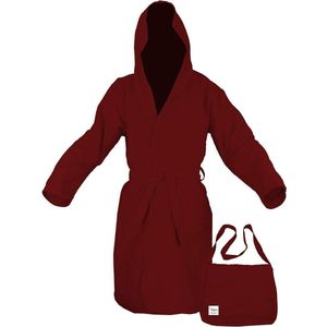 Microvezel Badjas Bordeaux - Sneldrogend en Opvouwbaar voor Sport en Vrije Tijd