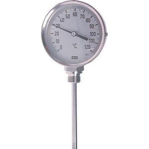 0 tot +60°C RVS Bimetalen Industriële Thermometer 160mm Behuizing 200mm Dompelbuis Onderaansluiting - TBLUSH-60-160-200-G-43
