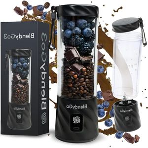 Blender smoothiemaker - kleine smoothieblender - draagbare mini-blender - draagbare USB-mixer - Smoothie-Maker to go - keukenmixer - 550 ml - BPA-vrij - PulseMotion- en BlendPro-technologie (Zwart)