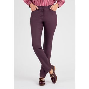 Damart - 5-pocket gecoate broek - Dames - Rood - 52