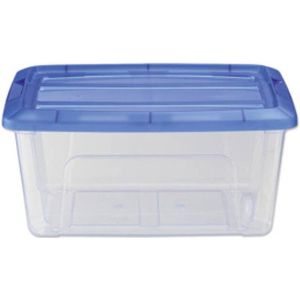 Iris Topbox Opbergbox 15L 39x29x18.6 cm Blauw/Transparant