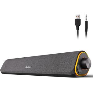 DD Soundbar Pc - Bekabelde en Draadloze Pc -Luidspreker - USB Mini Soundbar - 43x7x9cm - Grijs
