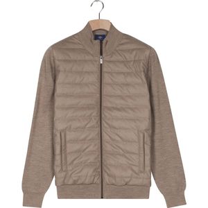 Baileys - Cardigan - Taupe - Horizontaal Doorgestikt - Licht Gewatteerd Vest