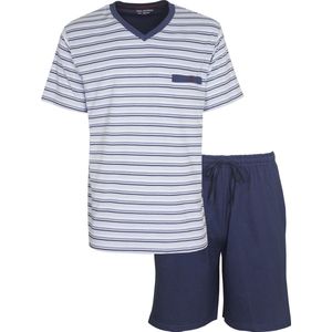Paul Hopkins Heren Shortama - Pyjama Set - V-Hals - Licht Blauw - Maat S