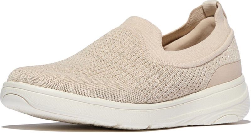 FitFlop - Super-Q Knit Slip-Ons - Beige - Instappers