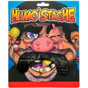 plaksnor Humo' Stache zwart Horseshoe - nep snor