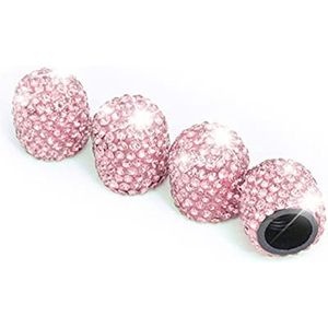 Universele Kristallen Diamant Ventieldoppen Voor Auto En Fiets - 4 Stuks