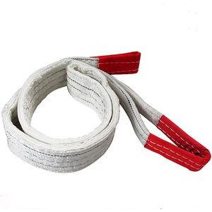 Crane Cargo Strap 2T 2M Webbing Lifting Sling- Heavy Duty 10mm Polyester Webbing- Ideal for Lifting Merchandise or Vehicle .