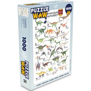 Puzzel Alfabet - Dinosaurus - Jongens - Meisjes - Kinderen - Educatief - Legpuzzel - Puzzel 1000 stukjes volwassenen