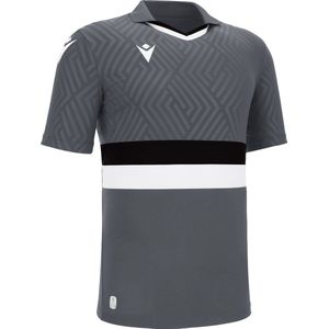 Macron Charon Eco Shirt Korte Mouw Heren - Antraciet / Zwart / Wit | Maat: L