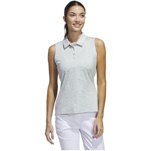Adidas Ultimate365 Jacquard Mouwloze Poloshirt Voor Dames Grijs S Vrouw