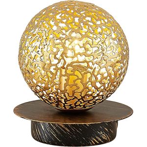Lucande - Tafellamp - 1licht - ijzer - H: 12.8 cm - G9 - zwart, goud