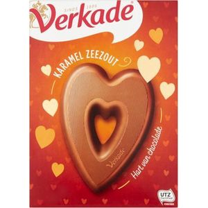 Verkade Chocolade Hart Karamel Zeezout - 135g