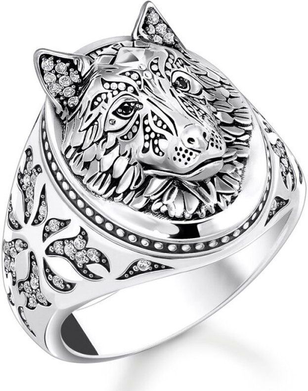 Thomas Sabo - TR2452-643 - Ring - Zilver - 925er Zilver - Gezwarte Textuur