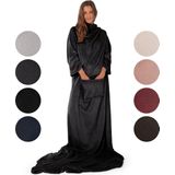 Blumtal - Fleece Deken met Mouwen - Antraciet - 100% Polyester - 170 x 200 cm