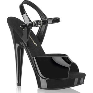 Fabulicious - SULTRY-609 Sandaal met enkelband, Paaldans schoenen - US 11 - 41 Shoes - Zwart
