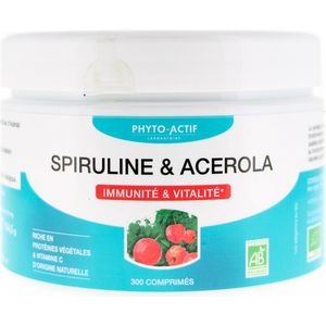 Phyto-Actif Spirulina Acerola Immuniteit & Vitaliteit Biologisch 300 Tabletten