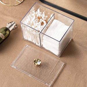 Wattenschijfjes, voor badkamer, voor het opbergen van wattenschijfjes, transparante acryl wattenschijfjes, voor toilet, badkamer, slaapkamer, Transparant en kleurloos