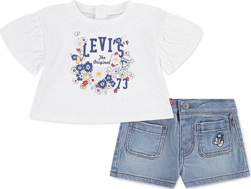 Levi´s ® Kids 1em144 Set Wit,Blauw 36 Months Jongens,Meisjes