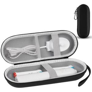 Reisetui Elektrische Tandenborstel - Reisetui - Tandenborstel Koker - Tandenborstel Doosje - Hard Shell Elektrische Tandenborstelhoes - Harde EVA Hoes Opbergzak Houder met Mesh Zak voor Accessoires - Zwart (Alleen Doos)