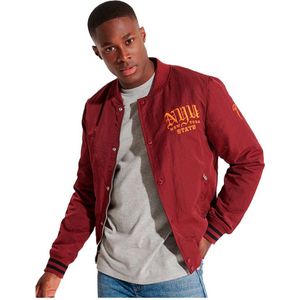 SUPERDRY Collegiate Basaeball Jas Heren - Rich Deep Burgundy - S