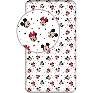 Disney Minnie & Mickey Mouse Hoeslaken Star - Eenpersoons - 90 x 200 cm - Katoen