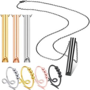 Ademketting voor rookontwenning en angstvermindering - Meditatie halsketting voor heren en dames .